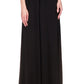 Vestido longo com ilhós falso Michael Kors feminino, preto, tamanho pequeno e pequeno
