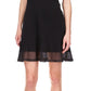 Vestido Michael Kors Feminino Mesh TrimFit &amp; Flare Preto Tamanho Pequeno Extra Grande