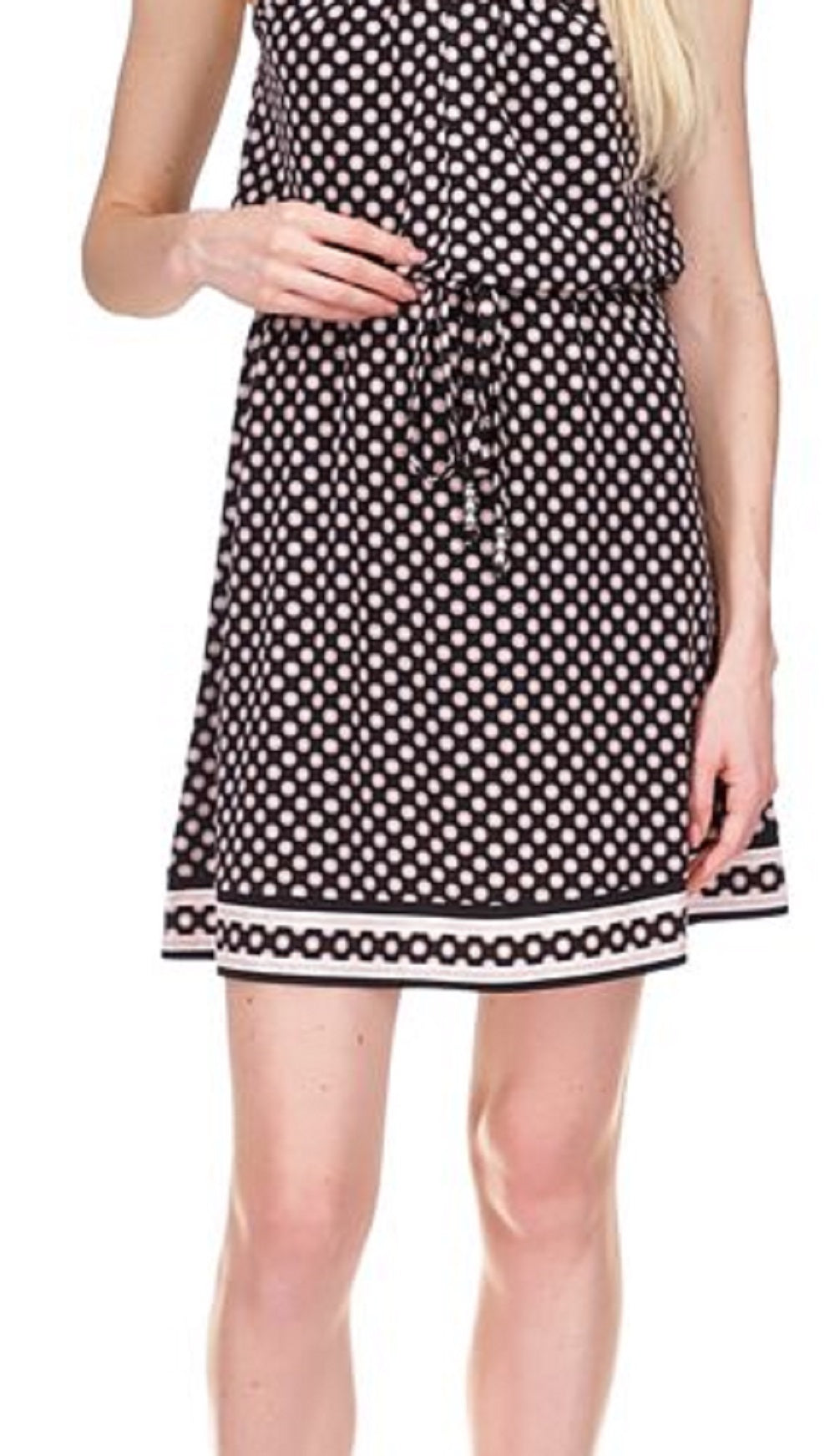 Vestido torcido feminino Michael Kors, rosa, tamanho pequeno, extrapequeno