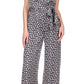 Macacão feminino sem mangas de cetim floral Michael Kors, preto, tamanho pequeno grande
