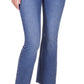 Calça Jeans Curta Michael Kors Feminina Flare com Bainha Desfiada Azul Tamanho 2 Petite