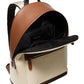 Mochila Masculina Michael Kors Mason Two Tons Canvas Branca Tamanho Regular