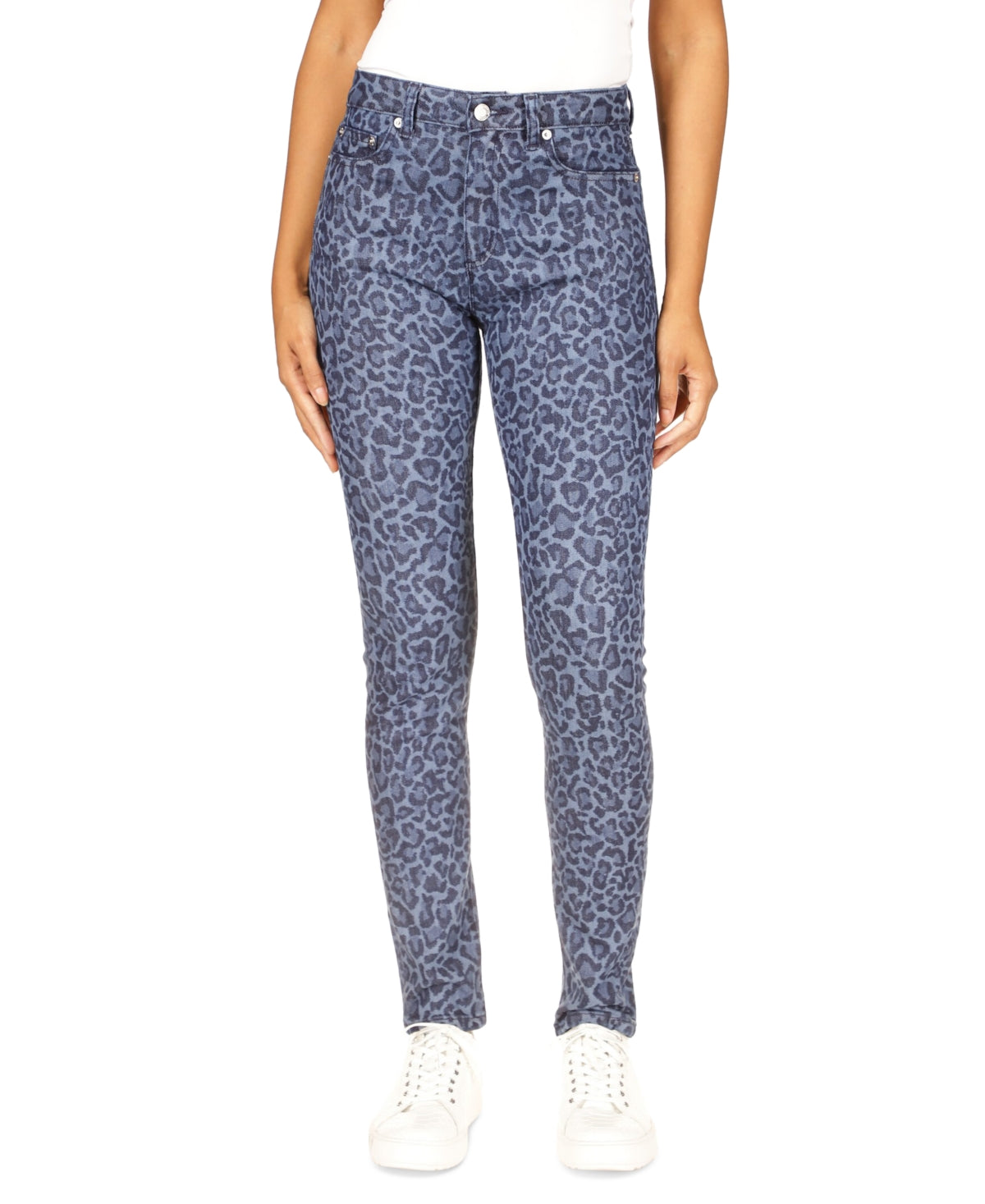 Calça Jeans Skinny Reta Selma Cintura Alta Feminina Michael Kors Azul Tamanho 8 Petite