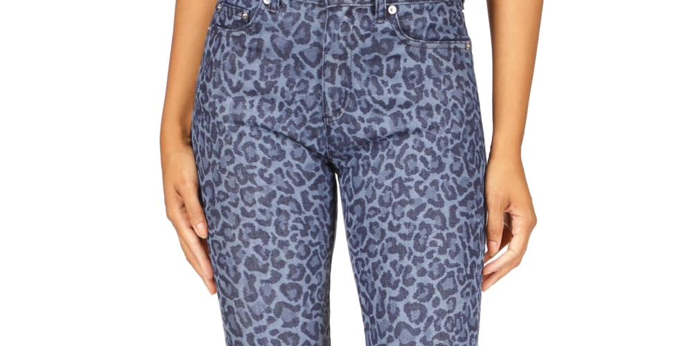 Calça Jeans Skinny Reta Selma Cintura Alta Feminina Michael Kors Azul Tamanho 8 Petite