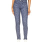Calça Jeans Skinny Reta Selma Cintura Alta Feminina Michael Kors Azul Tamanho 10 Petite