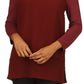 Blusa túnica feminina Michael Kors com aparência em camadas, vermelha, tamanho pequeno