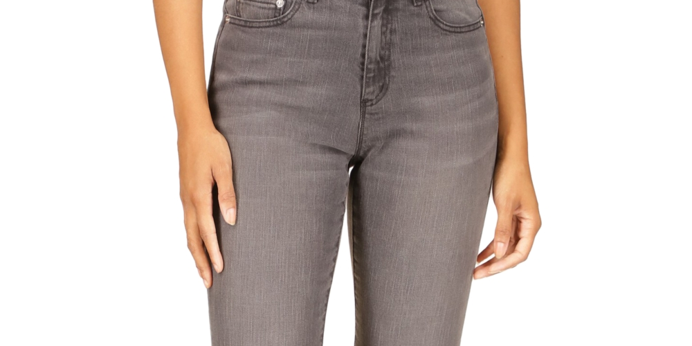Calça Jeans Skinny Reta Selma Cintura Alta Feminina Michael Kors Cinza Tamanho 14 Petite