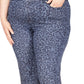 Calça jeans skinny feminina Michael Kors estampada de cintura alta, azul, tamanho 18W