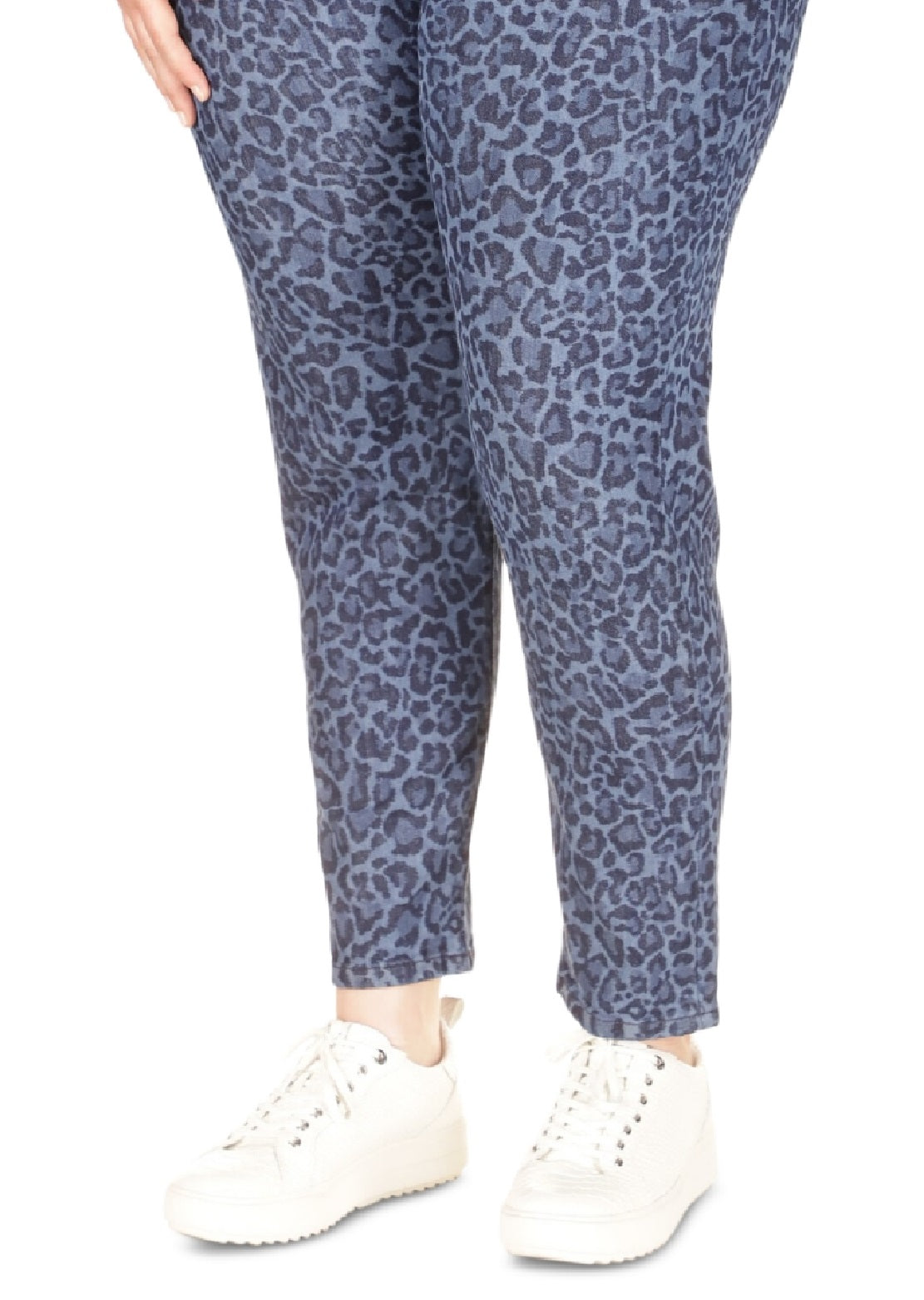 Calça jeans skinny feminina Michael Kors estampada de cintura alta, azul, tamanho 18W