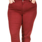 Calça jeans skinny Selma feminina Michael Kors vermelha tamanho 20W