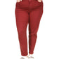 Calça jeans skinny Selma feminina Michael Kors vermelha tamanho 20W