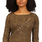 Blusa de malha assimétrica com botões frontais feminina Michael Kors, preta
