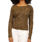 Blusa de malha assimétrica com botões frontais feminina Michael Kors, preta