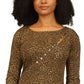 Blusa de malha assimétrica com botões frontais feminina Michael Kors, preta