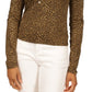 Blusa de malha assimétrica com botões frontais feminina Michael Kors, preta