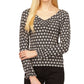 Blusa Michael Kors Feminina com Estampa Mod Rouched, Branca, Tamanho Médio