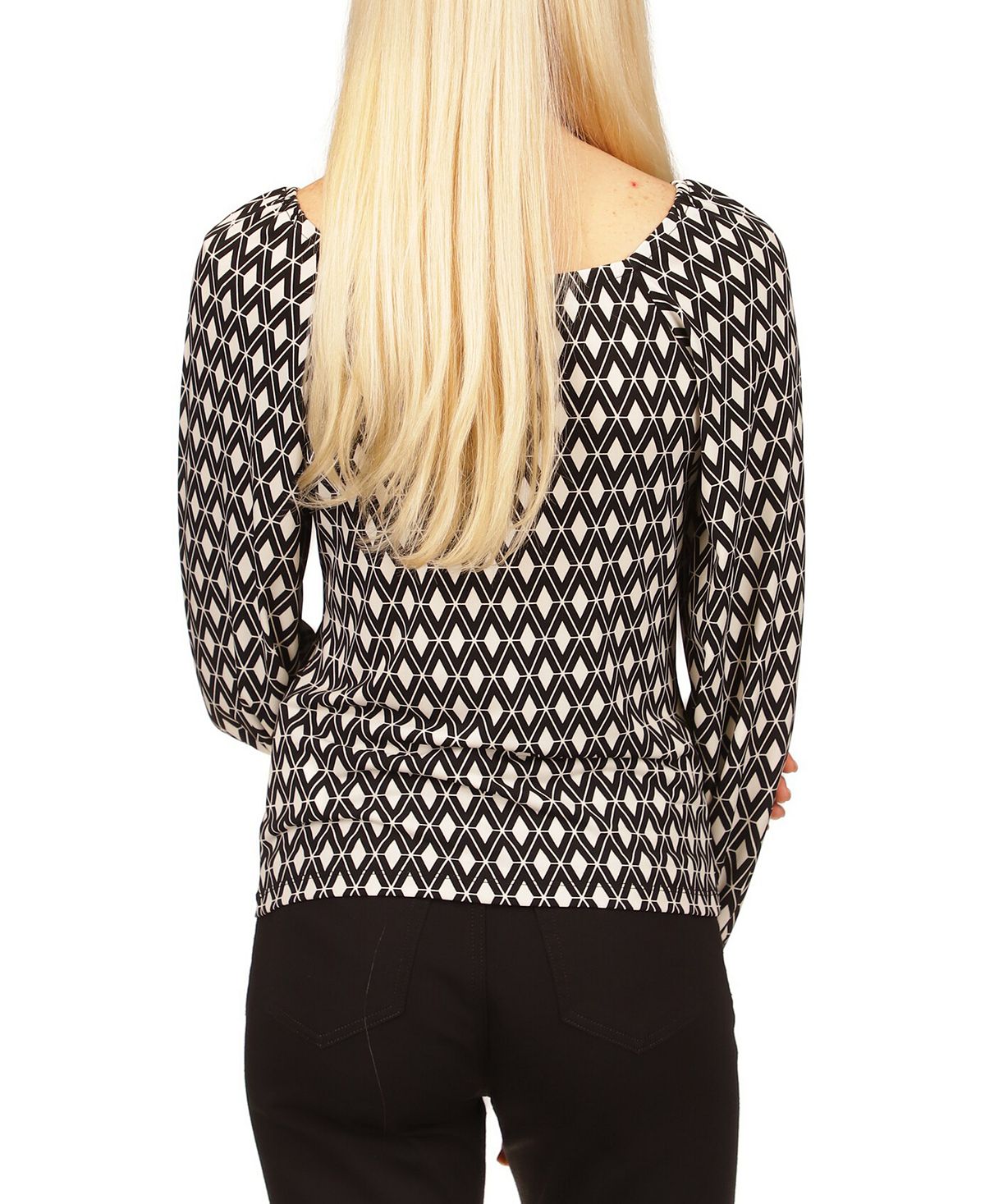 Blusa Michael Kors Feminina com Estampa Mod Rouched, Branca, Tamanho Médio