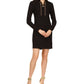 Vestido de alças finas com amarração em corrente Michael Kors feminino, preto, tamanho pequeno