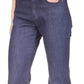 Calça jeans feminina Michael Kors com bainha abotoada e perna larga, azul, tamanho 12, pequena