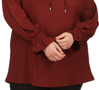 Túnica camponesa feminina Michael Kors vermelha tamanho 1X