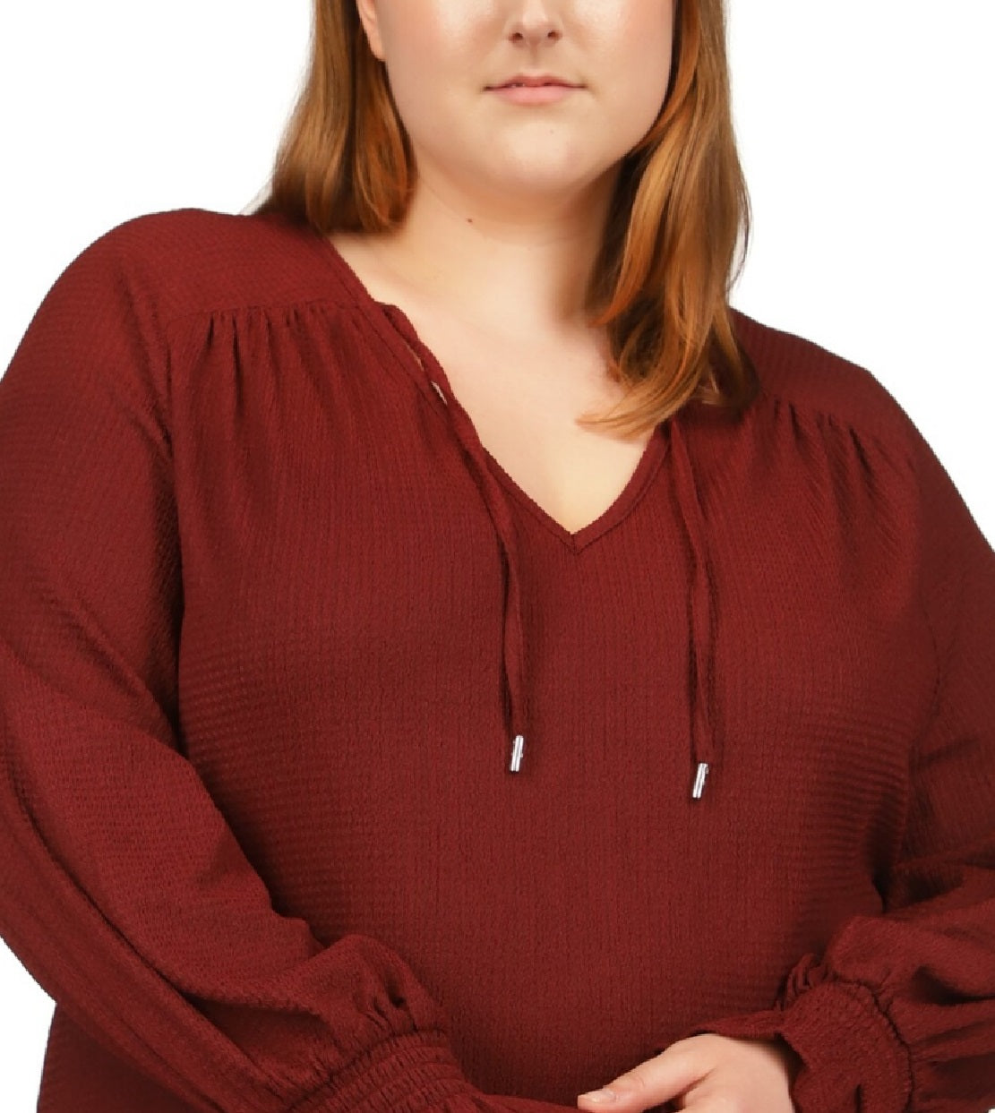 Túnica camponesa feminina Michael Kors vermelha tamanho 4X