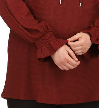 Túnica camponesa feminina Michael Kors vermelha tamanho 4X