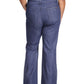 Calça jeans flare feminina Michael Kors com bolso e zíper, azul, tamanho 24W