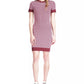 Vestido curto feminino Michael Kors com estampa de logotipo, vermelho, tamanho extragrande