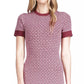 Vestido curto feminino Michael Kors com estampa de logotipo, vermelho, tamanho extragrande