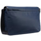 Bolsa mensageiro masculina Michael Kors com logotipo em gabardine sólido, azul, tamanho regular