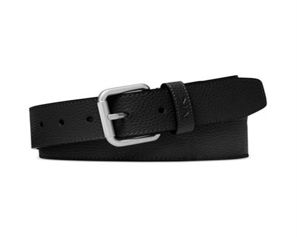 Cinto casual masculino Michael Kors com logotipo MK, preto, tamanho 40