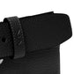 Cinto casual masculino Michael Kors com logotipo MK, preto, tamanho 42