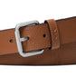 Cinto casual masculino Michael Kors com logotipo MK marrom, tamanho 34