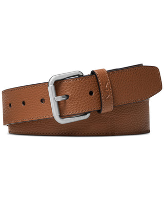 Cinto casual masculino Michael Kors com logotipo MK marrom, tamanho 40