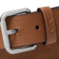 Cinto casual masculino Michael Kors com logotipo MK marrom, tamanho 40