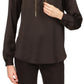 Top feminino Michael Kors com corrente e cadarço, preto, tamanho extragrande