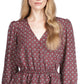 Michael Kors Foulard Feminino Estampado Bainha de Lenço Top Vermelho Tamanho X-G