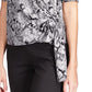 Top envolvente com estampa paisley metálica feminino Michael Kors, branco, tamanho extragrande
