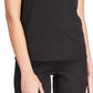 Blusa feminina Michael Kors com strass e ombro vazado, preta, tamanho grande