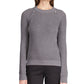 Suéter feminino Michael Kors Shaker Knit com zíper, cinza, tamanho pequeno