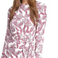 Vestido camiseta estampado Paisley feminino Michael Kors rosa tamanho extragrande