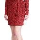 Vestido camiseta falso com estampa de gato Michael Kors feminino, vermelho, tamanho grande