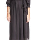 Vestido midi envelope Michael Kors feminino com estampa Cheetah Jacquard, preto, tamanho médio