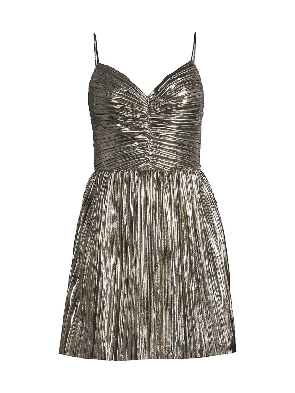 Vestido curto plissado Michael Kors feminino, cinza, tamanho 16