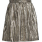 Vestido curto plissado Michael Kors feminino, cinza, tamanho 16