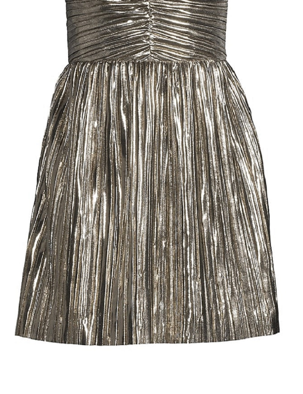 Vestido curto plissado Michael Kors feminino, cinza, tamanho 16