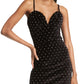 Vestido bustiê de veludo com detalhes embelezados Michael Kors feminino, preto