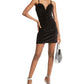 Vestido bustiê de veludo com detalhes embelezados Michael Kors feminino, preto