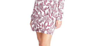 Vestido camiseta estampado paisley feminino Michael Kors rosa tamanho pequeno grande