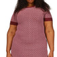 Vestido curto suéter feminino Michael Kors MK Block vermelho tamanho 1X